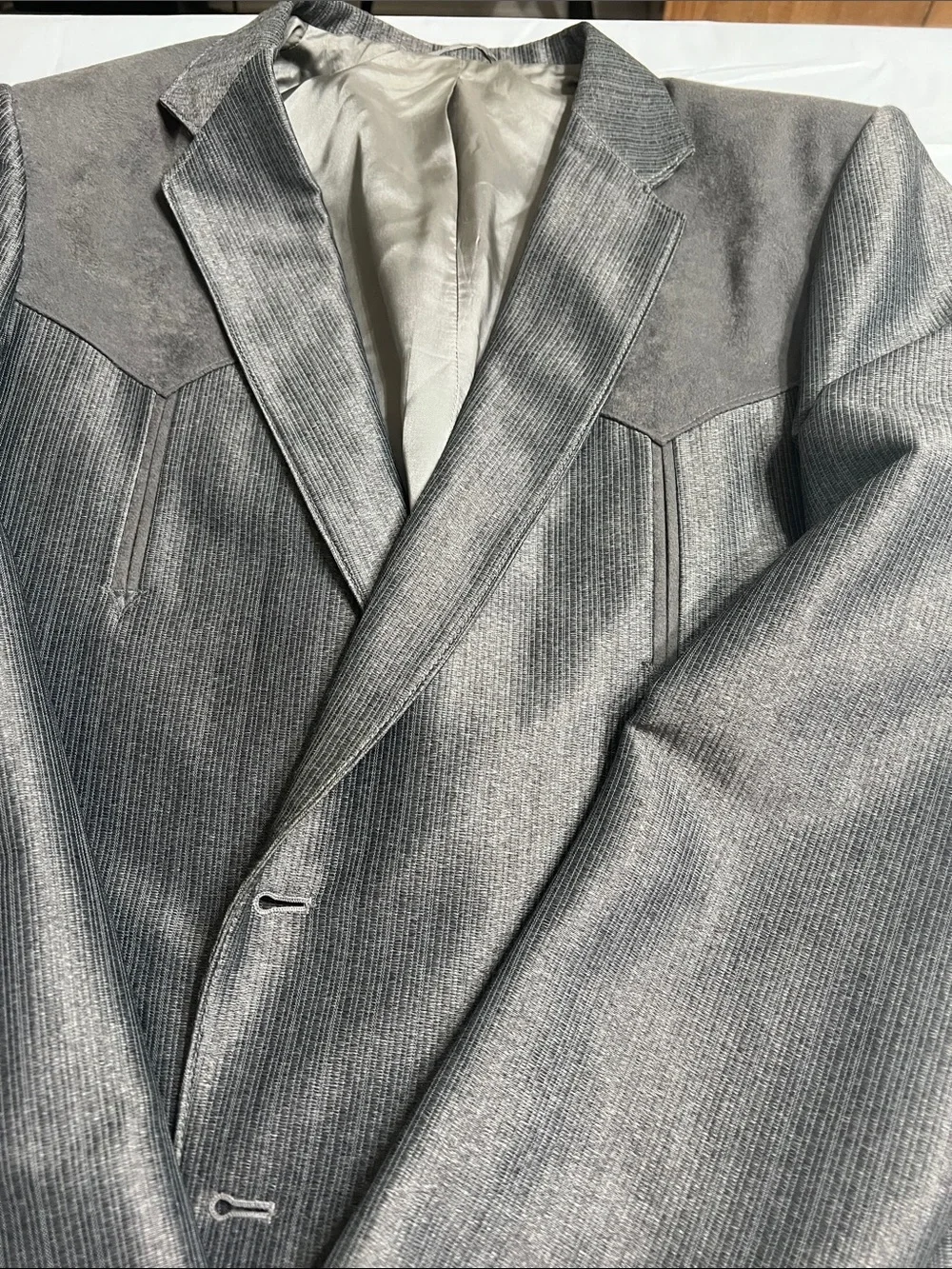 Men's Silver-Grey Cowboy inspired Western Sport Coat Blazer